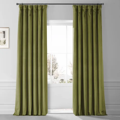 Miniatura 39 de HPD Half Price Drapes Signature - Cortinas opacas de terciopelo extra anchas para dormitorio (1 panel), 100 pulgadas de ancho x 84 pulgadas de Verde