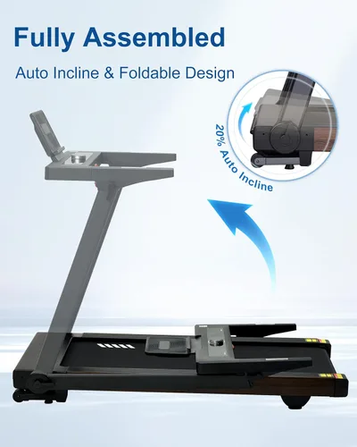 Miniatura 2 de Auto Incline BORGUSI Treadmill, Heavy Duty Treadmill for Home, Wide Belt