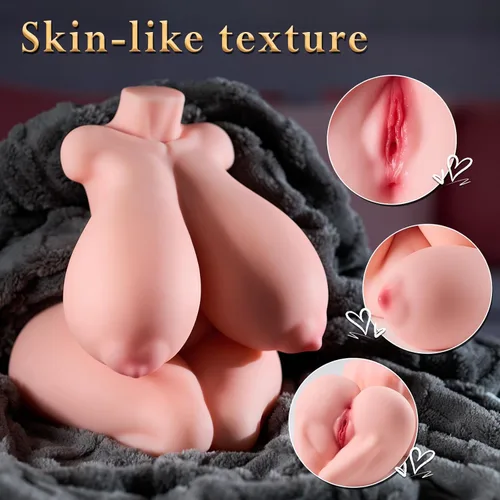 Miniatura 2 de Muñecas sexuales para adultos de 14.5 libras, masturbador masculino con pechos grandes, culo de bolsillo realista, torso femenino, vaginal, anal