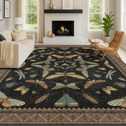 Miniatura 113 de Hazo Haus Alfombra de Baño Bohemia Lavable 2x3, Alfombras Pequeñas para Cocina, Tocador, Puerta Principal Entrada Interior, Antideslizante Pelo Bajo