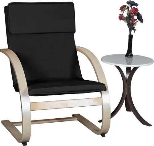Miniatura 5 de Niche Mia Bentwood - Mesa auxiliar redonda, color nogal moca, beige