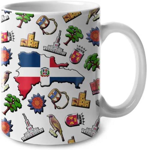 Miniatura 29 de Lotacy Taza de café con símbolos de Cuba con bandera de mapa, taza de cerámica de bandera cubana de 11 onzas, recuerdo de Cuba y regalos, idea