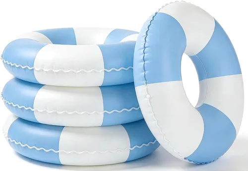 4 flotadores inflables para piscina, anillos de natación de 35 pulgadas, tubo interior grande, anillos de natación, tumbona de piscina, flotador