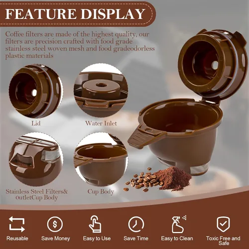 Miniatura 2 de ChangTa - Cesta de café molido de una sola porción para Hamilton Beach Flex Brew piezas de repuesto 49974 49975 49976 49979 49957 49954 49947 49940
