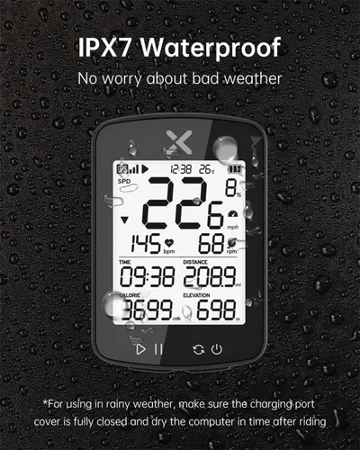 Miniatura 4 de XOSS G+ Gen2 - Computadora de bicicleta GPS ANT+/ Bluetooth IPX7, velocímetro recargable con pantalla LCD de 2.2 pulgadas, batería de larga duración