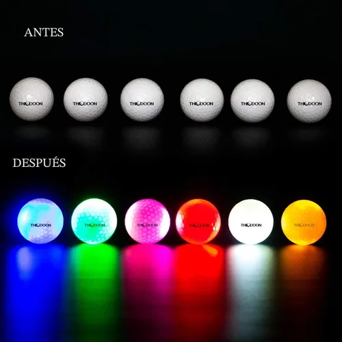 Miniatura 8 de THIODOON Glow in The Dark Golf Balls Light up Led Golf Balls Night Golf Gift Sets for Men Kids Women 6 Pack (6 Colors in one)