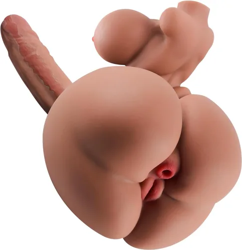 Muñeca sexual transexual 3 en 1, juguete sexual trans con consolador penetrable y vagina y ano, muñeca sexual FUTA Torso masturbador masculino con