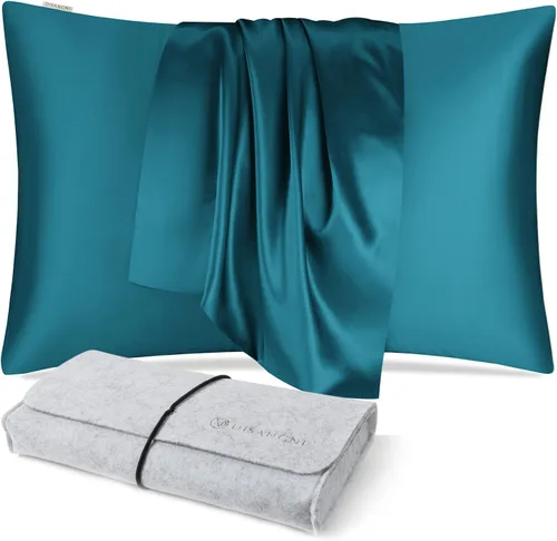 Miniatura 47 de DISANGNI Funda de almohada de seda de morera 100% natural para cabello y piel con cremallera oculta, 22 momme ambos lados