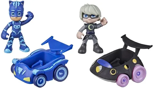 Miniatura 2 de PJ Masks Catboy vs Luna Girl Battle Racers Juego de juguete preescolar, vehículo y figura de acción para niños a partir de 3 años
