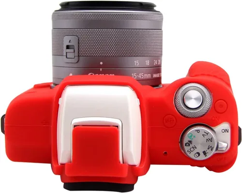 Miniatura 5 de Rieibi Funda de silicona para Canon M50 M50 Mark II, funda protectora de silicona suave para cámara digital Canon EOS M50 EOS M50 II Rojo