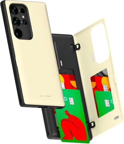 Miniatura 18 de GOOSPERY Funda tipo cartera para Samsung Galaxy S22 Ultra, [tarjetero] parachoques magnético de puerta con cierre automático, cubierta protectora