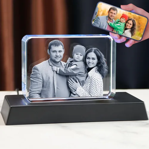 Miniatura 17 de Foto de Cristal 3D, Regalos Personalizados de Navidad para Mujeres, Esposa, Ella, Él, Hombres, Marido, Regalos de Fotos Personalizados, Cumpleaños