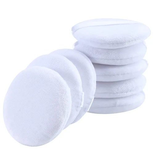 Miniatura 8 de 8 almohadillas de polvo de algodón suave para maquillaje, para polvo, suelto, prensado y corporal (2.36 pulgadas)