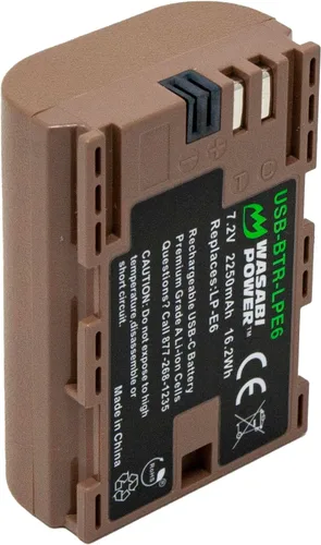 Miniatura 8 de Wasabi Power Reemplazo de batería USB (Serie Ginger) para Canon LP-E6, LP-E6N para Canon EOS 5D Mark II/III/IV, 5DS, 6D Mark II, 7D Mark II, 70, 80