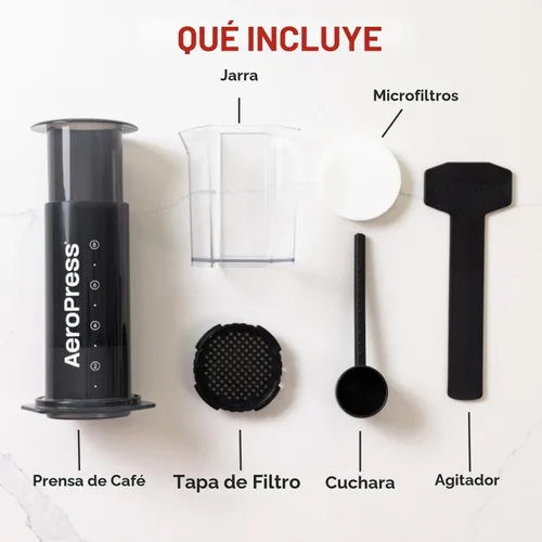 Miniatura 5 de AeroPress Prensa de café original XL, prensa francesa grande todo en uno, cafetera manual estilo pour-over y espresso, preparación de 2 min para Gris