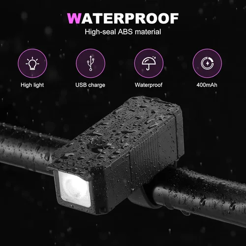 Miniatura 4 de Qisan USB Rechargeable Bike Headlight, Waterproof Front Cycling Light with 3 Modes for Road & Mountain Biking, Night Riding Safety Light for