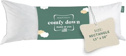 Miniatura 36 de ComfyDown Cojín de 12 x 12 pulgadas, relleno de plumas y plumas, funda 100% algodón, fabricada en Estados Unidos, funda de almohada decorativa suave