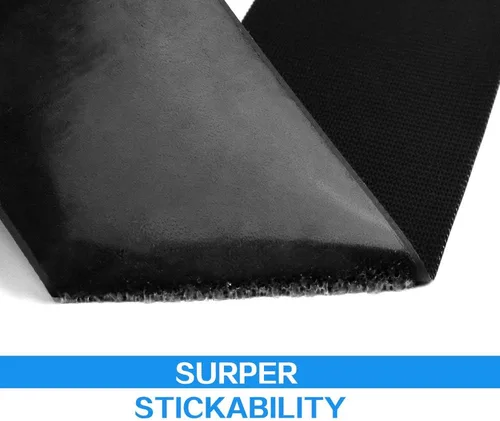 Miniatura 5 de SOON GO Feet Hook and Loop Tape Strips with Adhesive 2 Inches x 15 ft Heavy Duty Industrial Strength Fasteners Indoor Outdoor Use Black