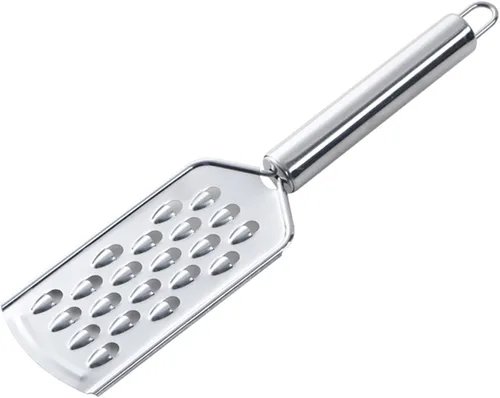 Miniatura 10 de Rallador de queso vegetal, rallador de limón de metal duradero a prueba de óxido con asa, rallador plano de mano para queso, chocolate, especias