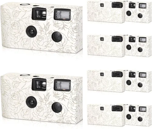 Miniatura 7 de Zhengmy Paquete de 10 cámaras desechables a granel para bodas, cámaras de un solo uso a granel de 1.38 pulgadas con flash una vez para reuniones