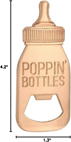 Miniatura 8 de Paquete de 12 abridores de biberones para recién nacidos, regalos de regreso para fiestas de baby shower, abrebotellas con exquisita caja de regalo