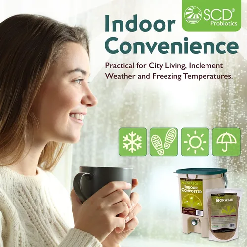 Miniatura 3 de Kit de inicio para Compostera de interior All Seasons - Dos cubos de compostaje de tamaño familiar para encimera de cocina y Bokashi Bran Starter 5