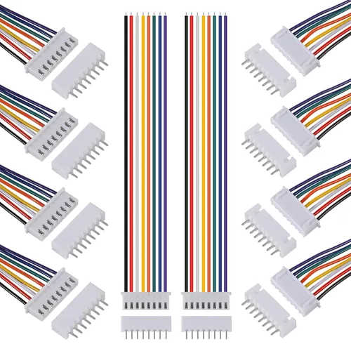 Miniatura 11 de ACEIRMC XH - Juego de conectores JST-XH, 10 pares, conector macho y hembra de 3 pines, adaptador de enchufe con cable plano de 7.874 in, 26 AWG