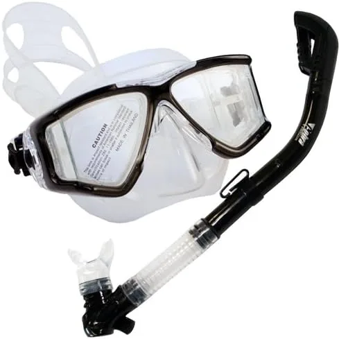Miniatura 5 de PROMATE Máscara de vista panorámica de snorkel con juego de esnórquel seco