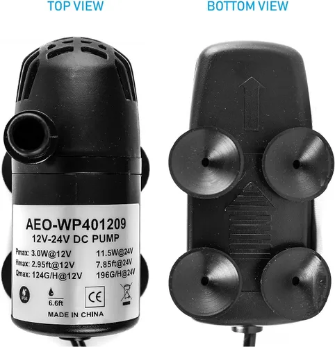 Miniatura 4 de Bomba de agua sumergible sin escobillas de 12V-24V DC 196 GPH para fuente solar hidroponía y acuaponía