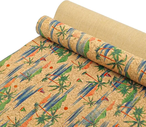Miniatura 19 de SorenCut Tela de corcho por yarda, tela de corcho para coser con superficie de café negro, 12 x 52 pulgadas más grande para manualidades, cortar