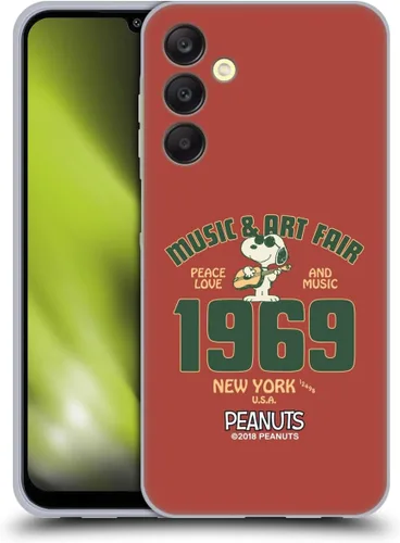 Miniatura 150 de Head Case Designs Funda de gel Woodstock 50th con licencia oficial de Peanuts Snoopy Guitar 1969 [protección de grado militar] compatible
