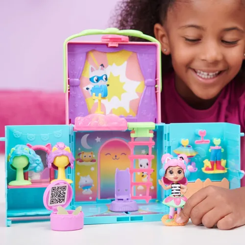 Miniatura 3 de Casa de muñecas de Gabby, armario de vestir portátil con una muñeca Gabby, juguetes sorpresa y accesorios para sesiones de fotos, juguetes