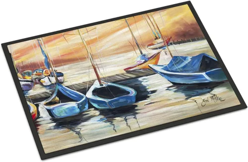 Miniatura 9 de Caroline's Treasures JMK1017JMAT - Tapete de caza de rana garza azul, 24 x 36 pulgadas, tapete para puerta delantera, interior y exterior