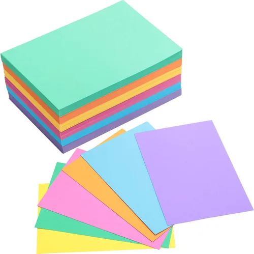 Miniatura 15 de Fainne 300 piezas de 5 x 8 pulgadas, tarjetas de índice en blanco, 180 g/m², cartulina gruesa, colores surtidos, tarjetas en blanco de neón