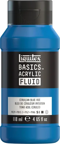 Miniatura 21 de Liquitex BASICS Pintura acrílica fluida, botella de 118ml (4 onzas), tono amarillo cadmio medio Tono medio amarillo cadmio