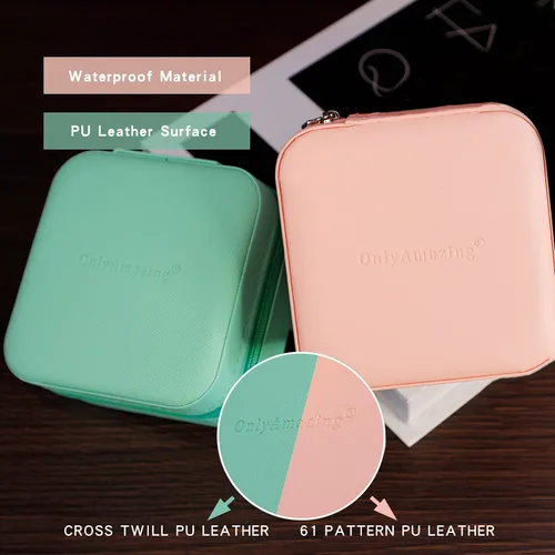 Miniatura 3 de onlyamazing Organizador de viaje de joyería, estuche portátil para joyas para collares, aretes, anillos, colgantes, caja de almacenamiento
