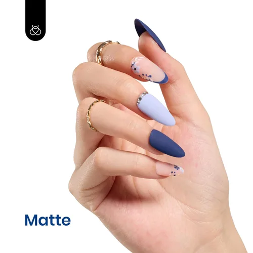 Miniatura 5 de Beetles - Esmalte de uñas de gel azul medianoche de 0.5 fl oz (0.5 fl oz), color azul marino medianoche, esmalte de gel que se absorbe con lámpara D