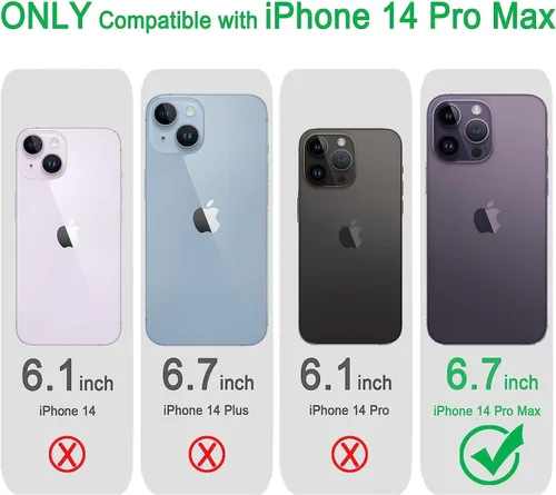 Miniatura 2 de JJGoo Funda compatible con iPhone 14 Pro Max transparente, protectora, a prueba de golpes, delgada y fina, cubierta de parachoques suave, fundas
