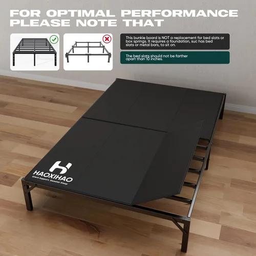 Miniatura 3 de Bunkie Board Twin (38 x 75) - Tablas de plástico hueco de 0.394 in para debajo del colchón, soporte resistente, transpirable, perfil bajo