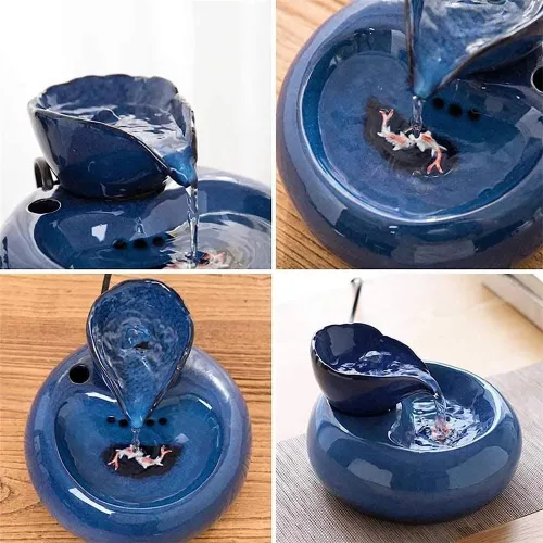 Miniatura 6 de REAGAR Fuente de agua de cerámica para gatos, dispensador automático de bebidas para mascotas, súper silencioso, para gatos, gatitos, perros, Negro