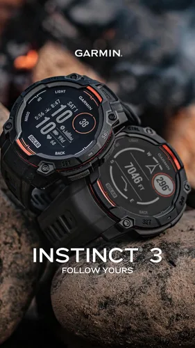 Miniatura 2 de Garmin Instinct 3 45mm, AMOLED, reloj inteligente GPS para exteriores, reloj inteligente táctico de fitness 24/7, 18 días de duración de batería