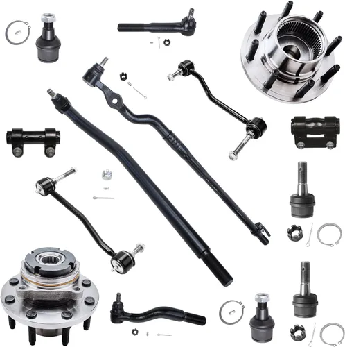 Miniatura 89 de Detroit Axle - Kit de nudillos de dirección delantera izquierda para Ford Edge Lincoln MKX 07-10, cojinete de rueda del lado del conductor, nudillo