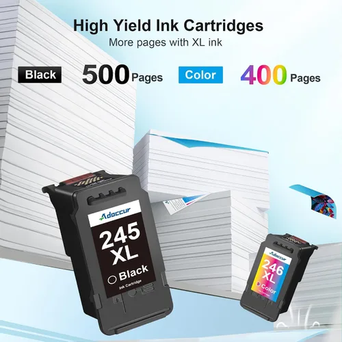 Miniatura 3 de Cartucho de tinta 245XL compatible con Canon 245XL 246XL, paquete combinado, alto rendimiento para cartuchos de tinta de impresora Cannon 245 y 246