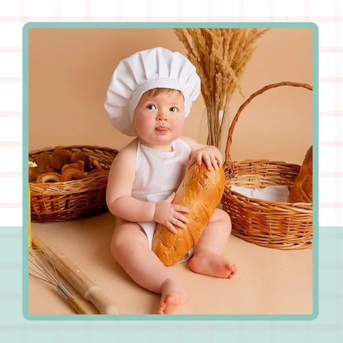 Miniatura 9 de KHC-KHF Traje de chef para recién nacido, disfraz de chef para bebé, disfraz de chef para niños, disfraz de cosplay para niños y niñas 7-18 meses