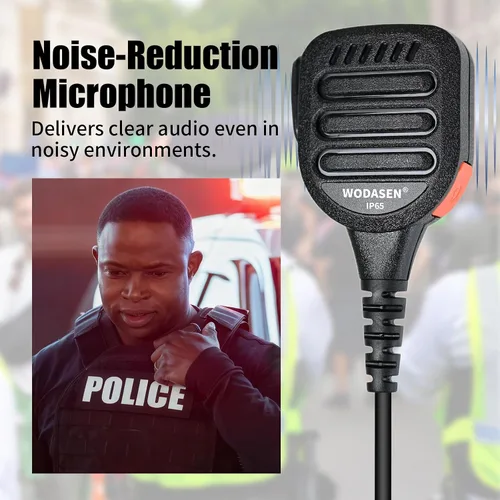 Miniatura 8 de WODASEN Micrófono de altavoz de radio impermeable Walkie Talkie Micrófono de mano para Retevis Ailunce HD1 RT29 RT47 RT47V RT48 RT82 RT83 RT87 NR30