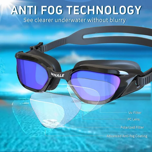 Miniatura 9 de Whale Gafas de natación polarizadas UV400 antivaho adecuadas para adultos y adolescentes