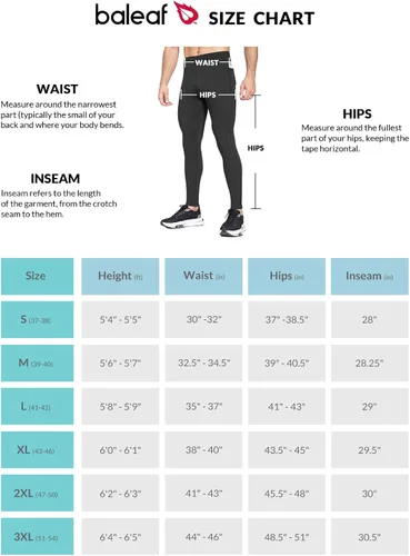 Miniatura 6 de BALEAF Mallas de forro polar para hombre, pantalones térmicos de ciclismo, resistentes al agua, con cremallera, bolsillos, para invierno, cálido