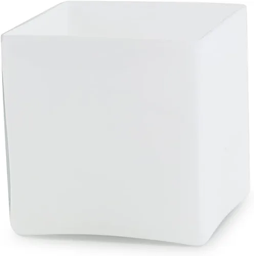 Miniatura 21 de WGV - Jarrón de cristal en forma de cubo a granel, portavelas, 3 x 3 x 3 pulgadas, contenedor transparente elegante con decoración floral