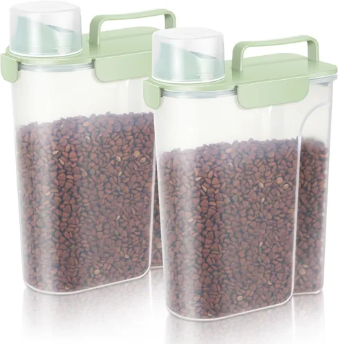 Miniatura 14 de LEAWALK Recipiente de almacenamiento de alimentos para perros, boquilla grande mejorada sin BPA, contenedores de plástico de almacenamiento