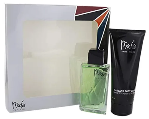 Bob Mackie Mackie - Juego de regalo de 2 piezas (eau de toilette en aerosol, 3.4 onzas / 3.4 fl oz + gel de baño y cabello de 6.7 onzas / 6.8 fl oz)
